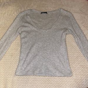 Gray Brandy Melville long sleeve top